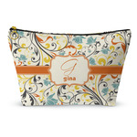 Swirly Floral Makeup Bag (Personalized)