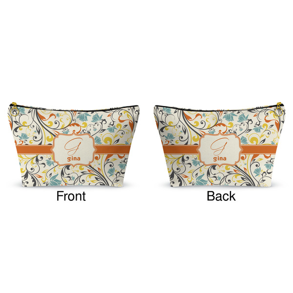 Swirly Floral Makeup Bag (Front and Back)