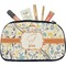 Swirly Floral Makeup / Cosmetic Bag - Medium (Personalized)