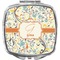 Swirly Floral Compact Makeup Mirror (Personalized)