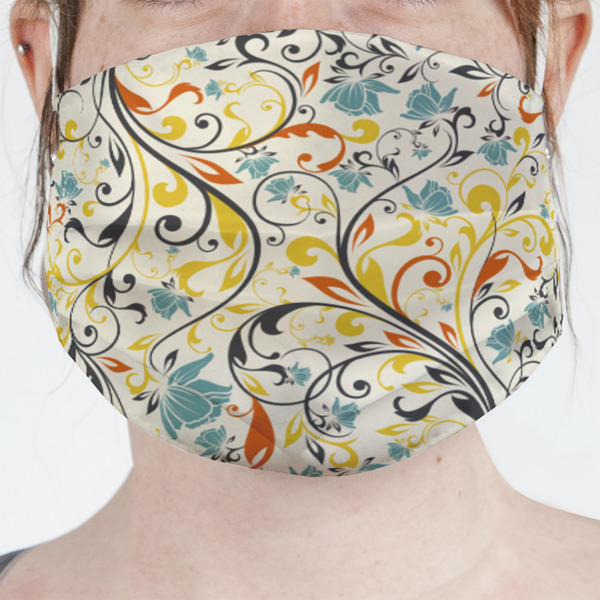 Custom Swirly Floral Face Mask Cover