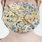 Swirly Floral Mask - Pleated (new) Front View on Girl