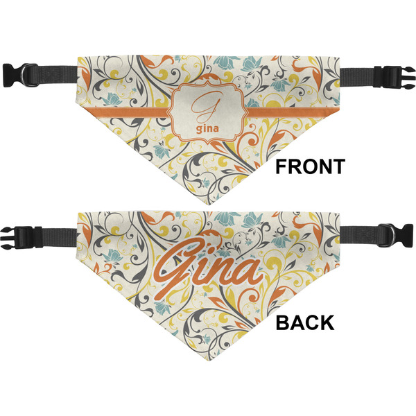 Swirly Floral Medium Dog Bandana Approval