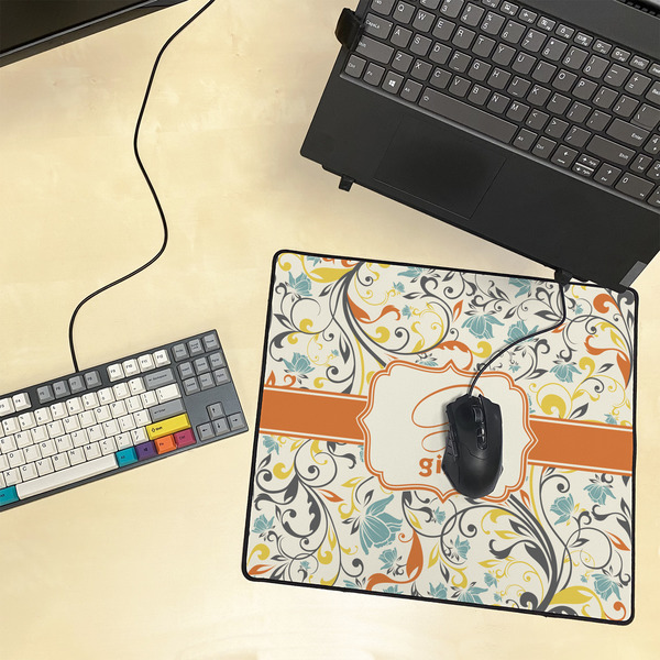 Swirly Floral Medium Gaming Mats - LIFESTYLE