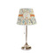 Swirly Floral Poly Film Empire Lampshade - On Stand