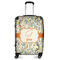 Swirly Floral Suitcase - 24" Medium - Checked (Personalized)