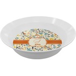 Swirly Floral Melamine Bowl (Personalized)