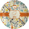 Swirly Floral Melamine Plate 8 inches
