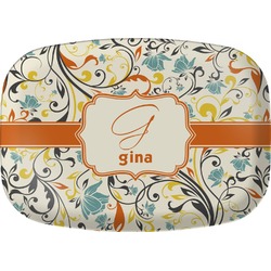 Swirly Floral Melamine Platter (Personalized)