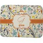Swirly Floral Memory Foam Bath Mat - 48"x36" (Personalized)