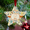 Swirly Floral Metal Star Ornament - Lifestyle