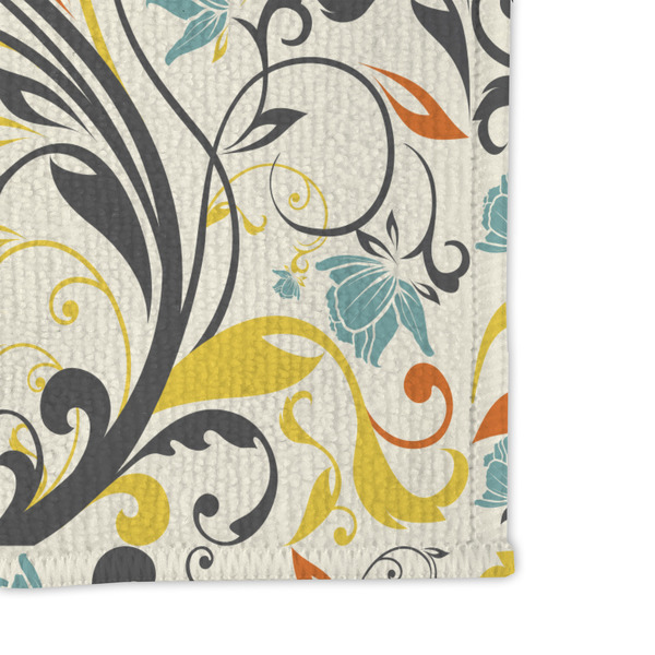 Swirly Floral Microfiber Dish Rag - DETAIL