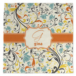 Swirly Floral Microfiber Dish Towel (Personalized)