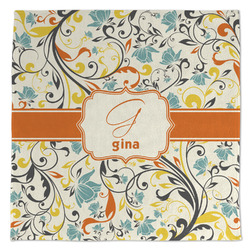 Swirly Floral Microfiber Dish Towel (Personalized)