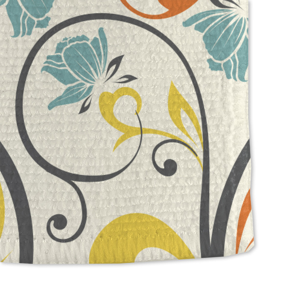 Swirly Floral Microfiber Dish Towel - DETAIL