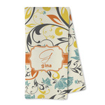 Swirly Floral Kitchen Towel - Microfiber (Personalized)