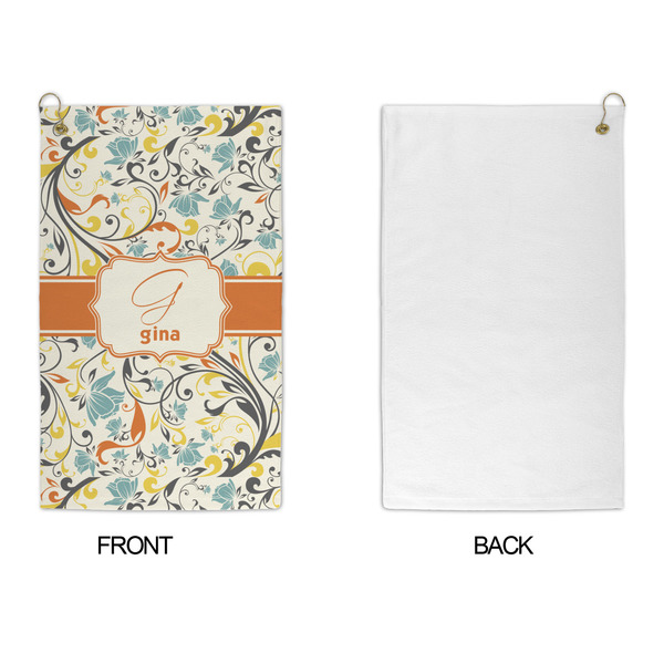 Swirly Floral Microfiber Golf Towels - APPROVAL