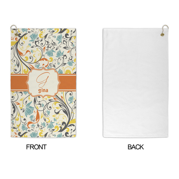 Swirly Floral Microfiber Golf Towels - APPROVAL