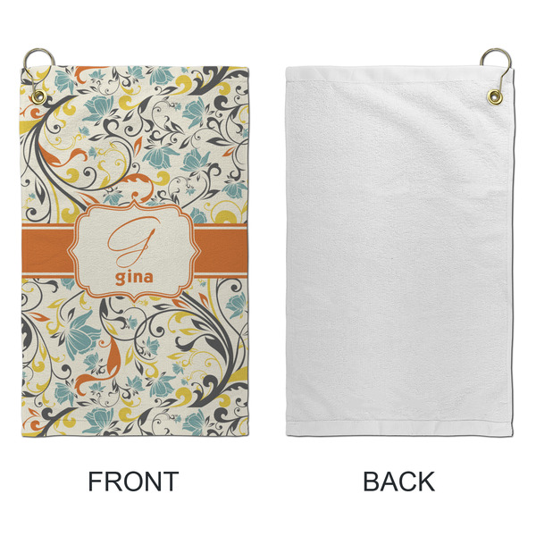 Swirly Floral Microfiber Golf Towels - Small - APPROVAL