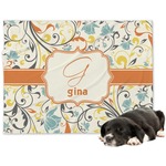 Swirly Floral Dog Blanket (Personalized)