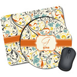 Swirly Floral Mouse Pad (Personalized)
