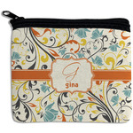 Swirly Floral Rectangular Coin Purse (Personalized)