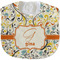 Swirly Floral New Baby Bib - Closed and Folded