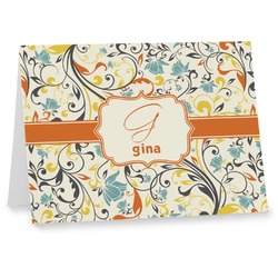 Swirly Floral Note cards (Personalized)