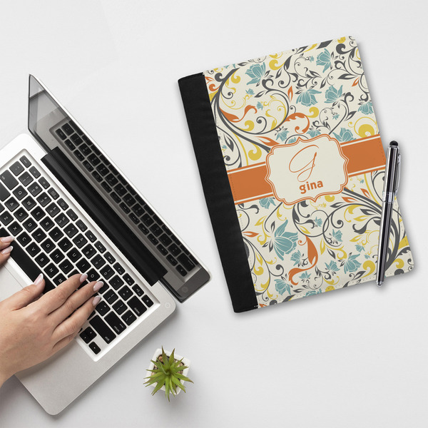 Swirly Floral Notebook Padfolio - LIFESTYLE (large)