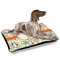 Swirly Floral Outdoor Dog Beds - Large - IN CONTEXT