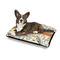 Swirly Floral Outdoor Dog Beds - Medium - IN CONTEXT
