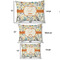 Swirly Floral Outdoor Dog Beds - SIZE CHART