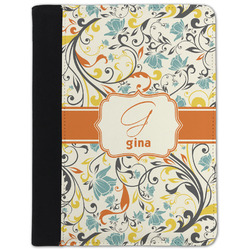 Swirly Floral Padfolio Clipboard - Small (Personalized)