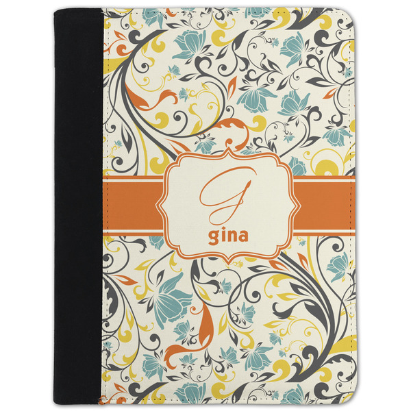 Custom Swirly Floral Padfolio Clipboard - Small (Personalized)