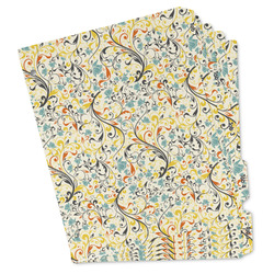 Swirly Floral Binder Tab Divider Set (Personalized)