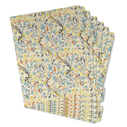 Swirly Floral Binder Tab Divider - Set of 6 (Personalized)