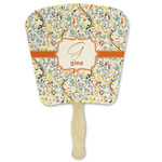 Swirly Floral Paper Fan (Personalized)