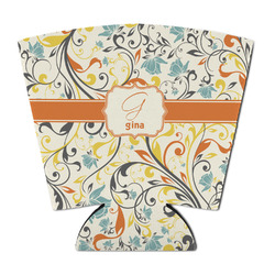 Swirly Floral Party Cup Sleeve - with Bottom (Personalized)