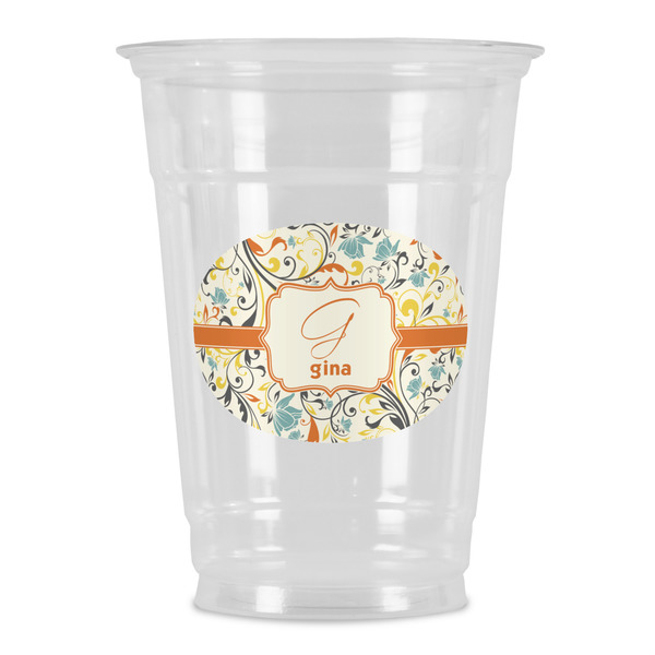 Custom Swirly Floral Party Cups - 16oz (Personalized)