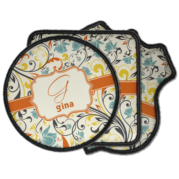 Custom Swirly Floral Iron on Patches (Personalized)