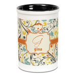 Swirly Floral Ceramic Pencil Holders - Black