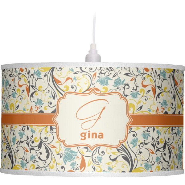 Swirly Floral Pendant Lamp Shade