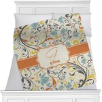 Swirly Floral Minky Blanket - 40"x30" - Double Sided (Personalized)
