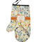 Swirly Floral Personalized Oven Mitt - Left