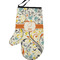 Swirly Floral Left Oven Mitt (Personalized)