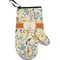 Swirly Floral Right Oven Mitt (Personalized)