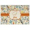 Swirly Floral Personalized Placemat (Back)
