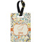 Swirly Floral Personalized Rectangular Luggage Tag
