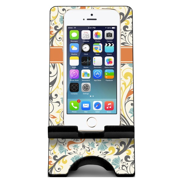 Swirly Floral Phone Stand w/ Phone