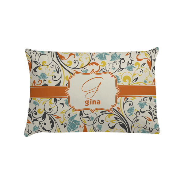 Custom Swirly Floral Pillow Case - Standard (Personalized)